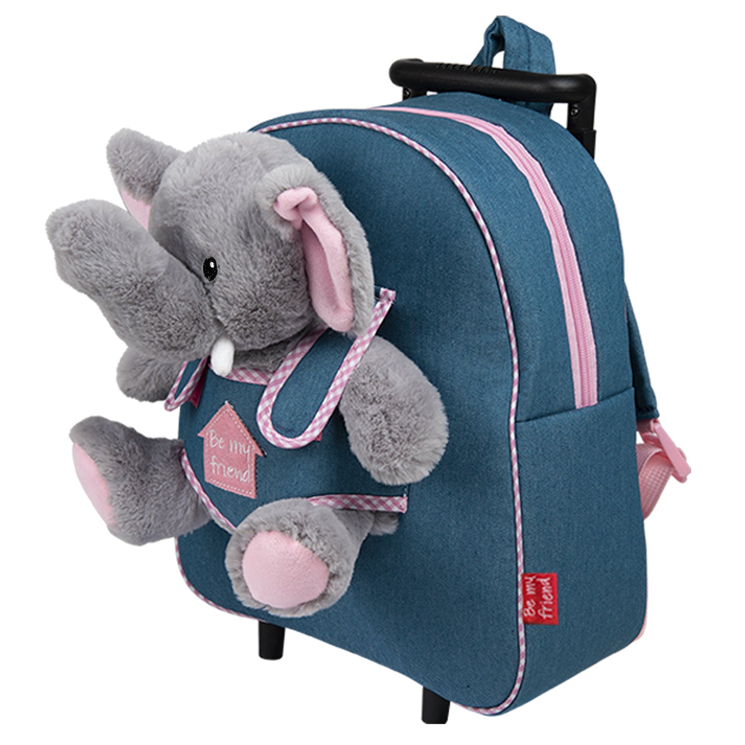 Trolley in Denim con Peluche