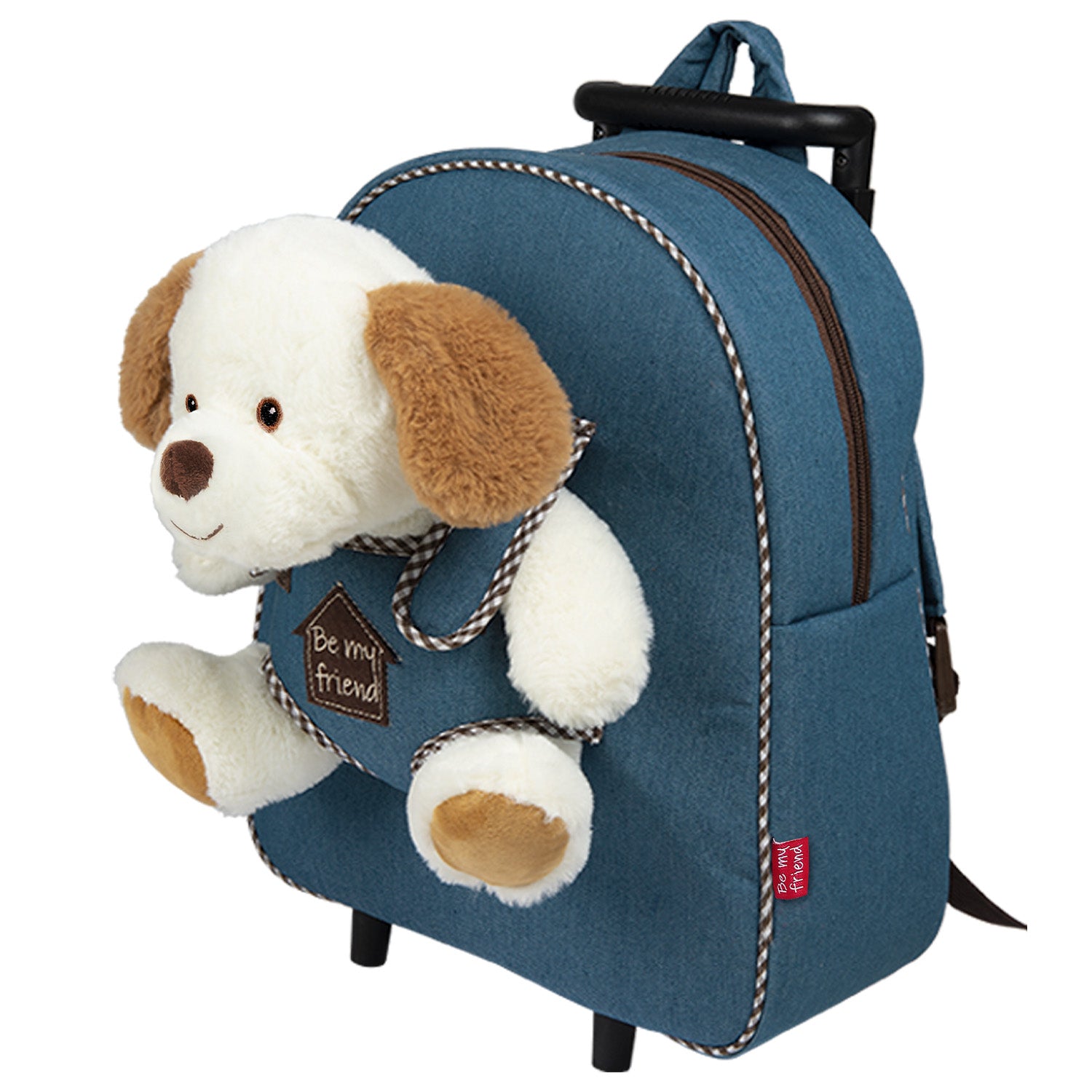 Trolley in Denim con Peluche