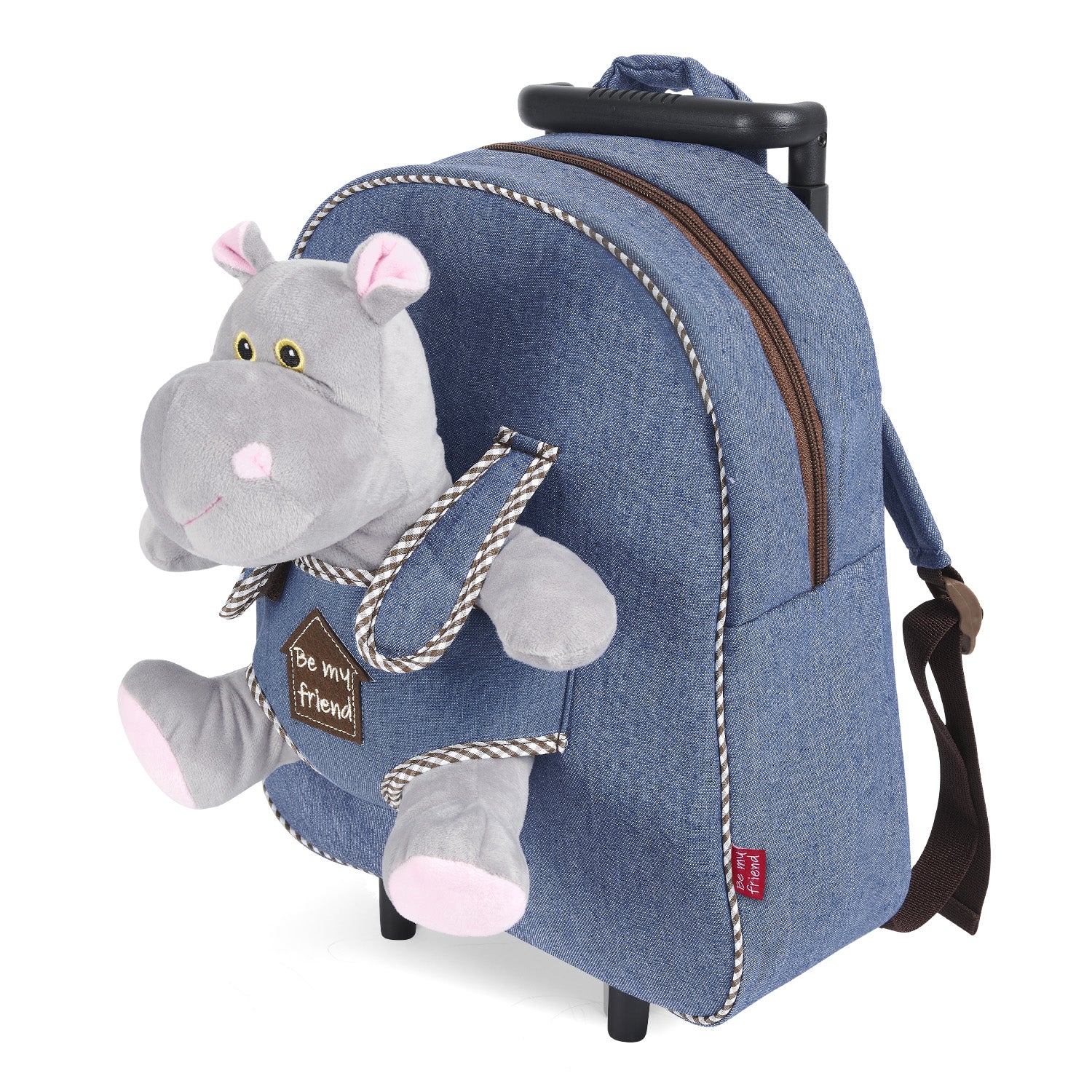 Trolley in Denim con Peluche