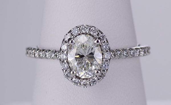 1 carat oval cut diamond ring with halo