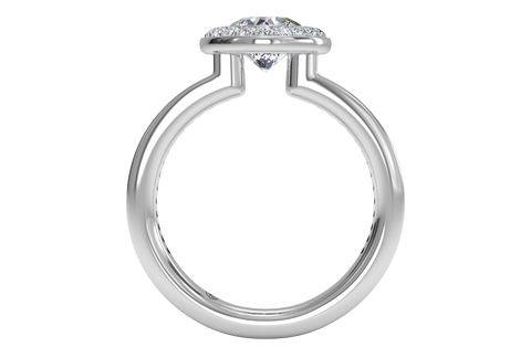 side of halo engagement ring