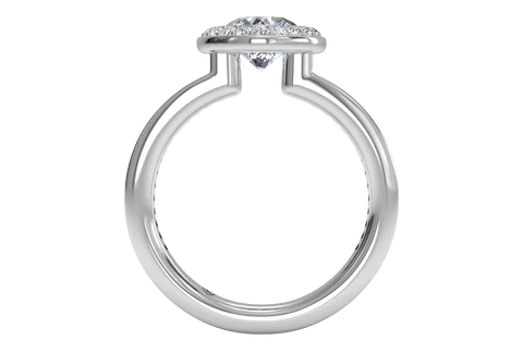 side of halo engagement ring