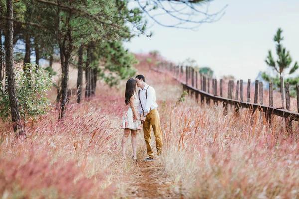 Couple in field