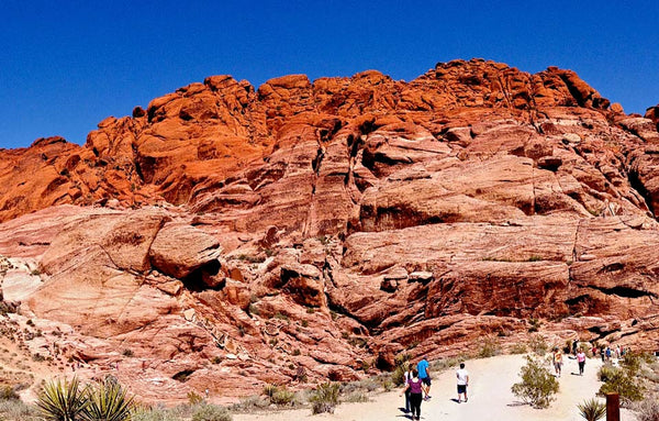 hikers at red rock canyon