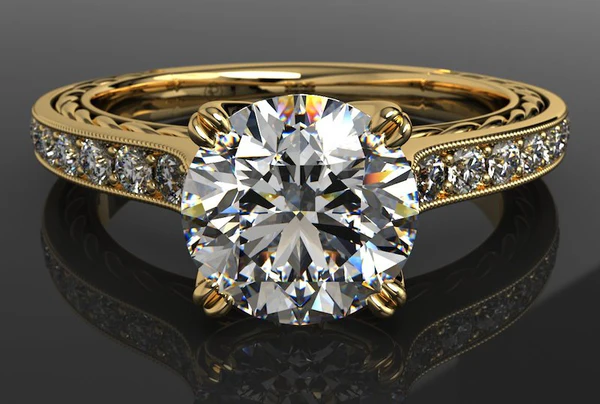 yellow gold engagement ring