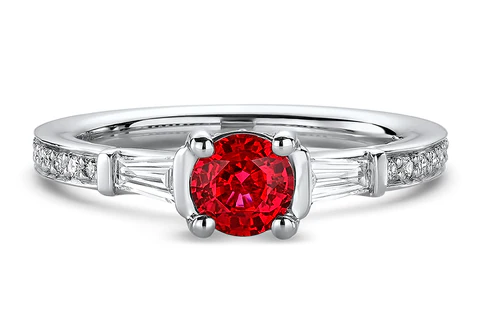 ruby and diamond engagement ring