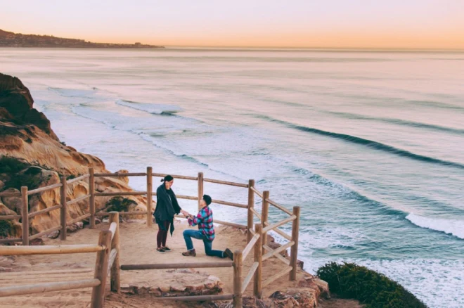 Proposal by the beach