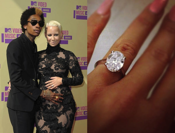 Amber Rose oval engagement ring 