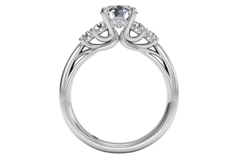 5 stone trellis engagement ring