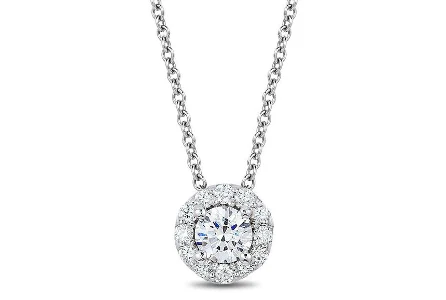 halo diamond pendant