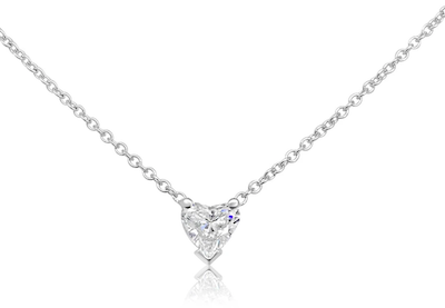 heart-shaped diamond pendant necklace