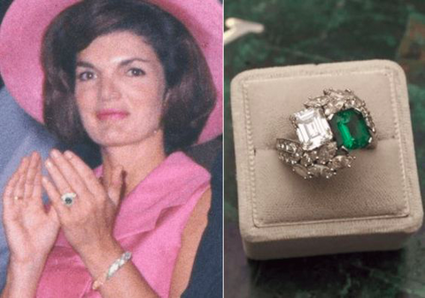 Jackie Kennedy's updated engagement ring