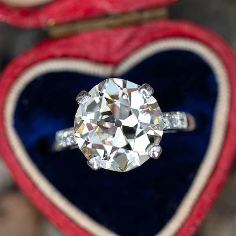 old european cut diamond engagement ring