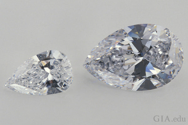 Bow tie effect in pear shaped diamonds