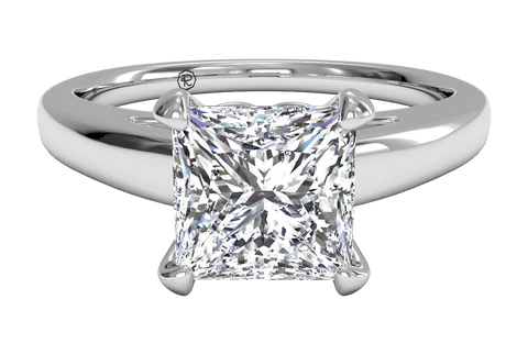 princess cut solitaire engagement ring