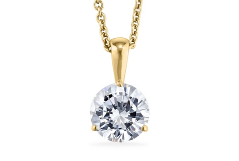 three-prong diamond martini pendant
