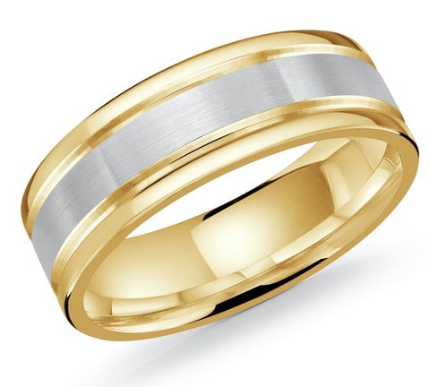 two-toned wedding ring