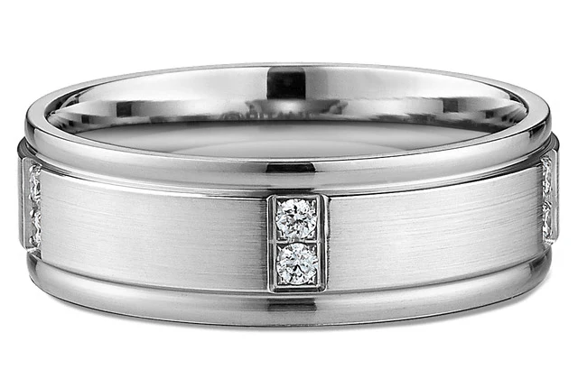 men's white gold wedding ring