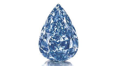 Blue pear shaped diamond