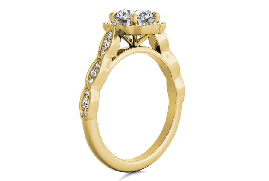 Floral Halo And Marquise Diamond Engagement Ring – Ritani