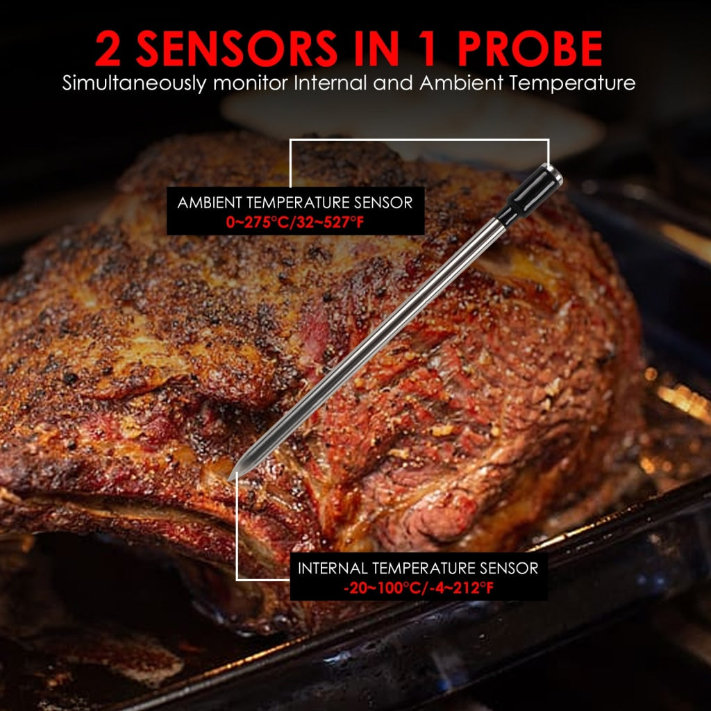 THE-372 Wireless Meat Thermometer for Remote Monitoring - Bluetooth Me –  Gain Express