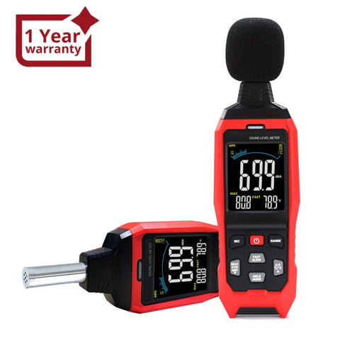 SLM-390 Decibel Meter with Data Logging function and  A / C / Z Weighted Sound Meter Portable SPL Meter MAX/MIN/AVG, Data Hold Use for Home, Factory, Noisy Neighbor