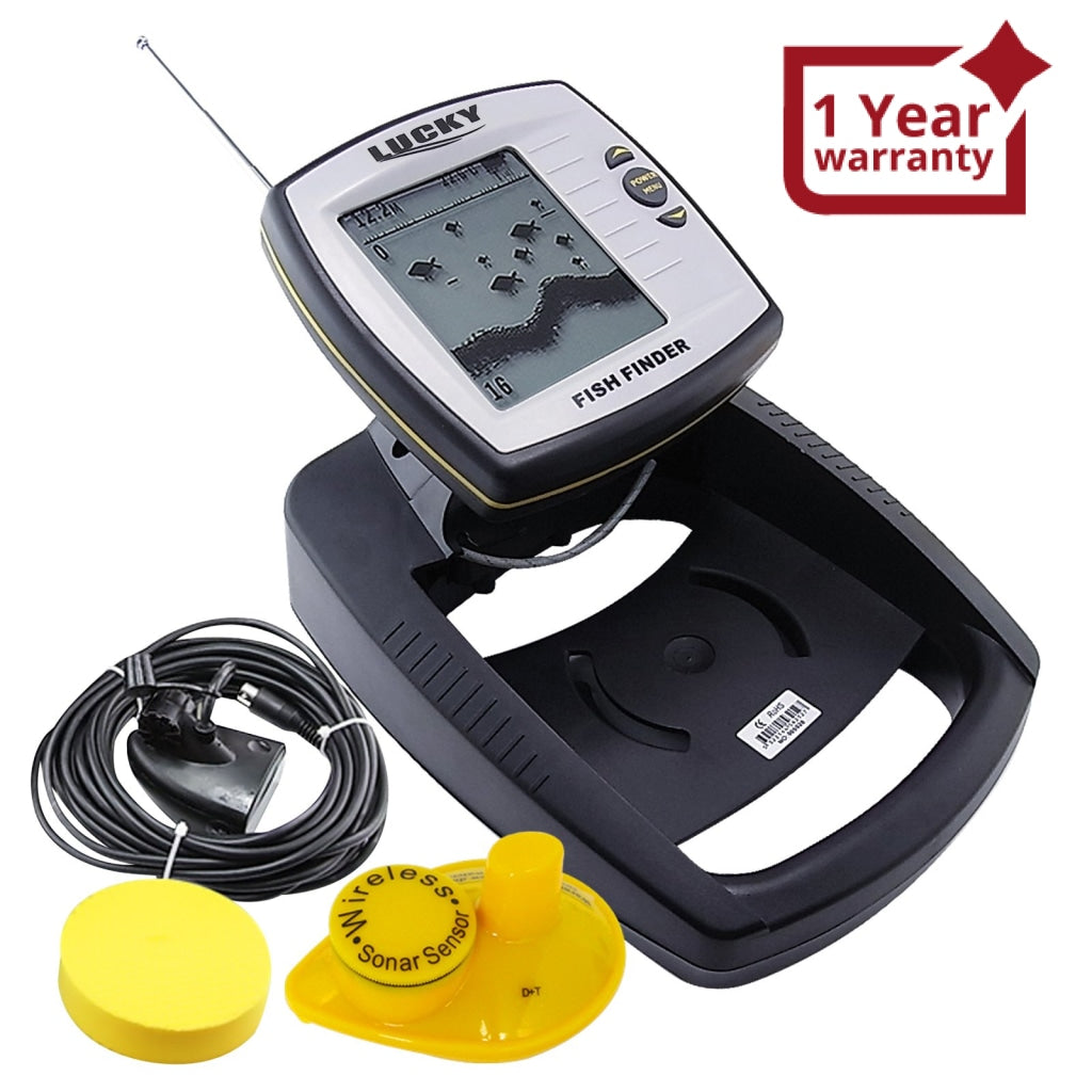 Wireless Sonar Alarm Transducer Fishfinder 120FT Depth Bluetooth-Compatible  Slient Sonar Fish Detector 90-Degree Radiation Angle