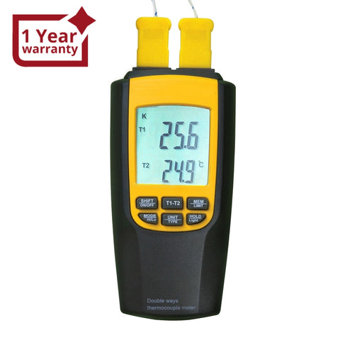 K-Type Thermometer with Thermocouple Sensor 1300°C (2372°F) °C, °F & K –  Gain Express