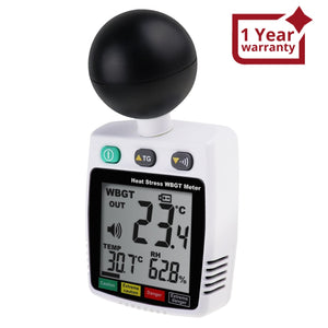 87784 Wearable 2-in-1 WBGT + HI Heat Index Checker Wet Bulb Globe Temp