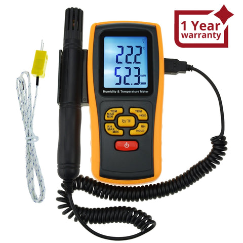 K-Type Thermometer with Thermocouple Sensor 1300°C (2372°F) °C, °F & K –  Gain Express