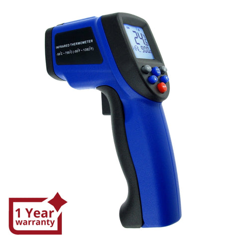 IR-G1350 Digital 50:1 IR Laser Thermometer 0.1~1 EM Pyrometer 2462 °F –  Gain Express