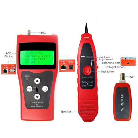 N03NF-308 Multipurpose Network Cable Tracker Tester 5E 6E Telephone Co ...