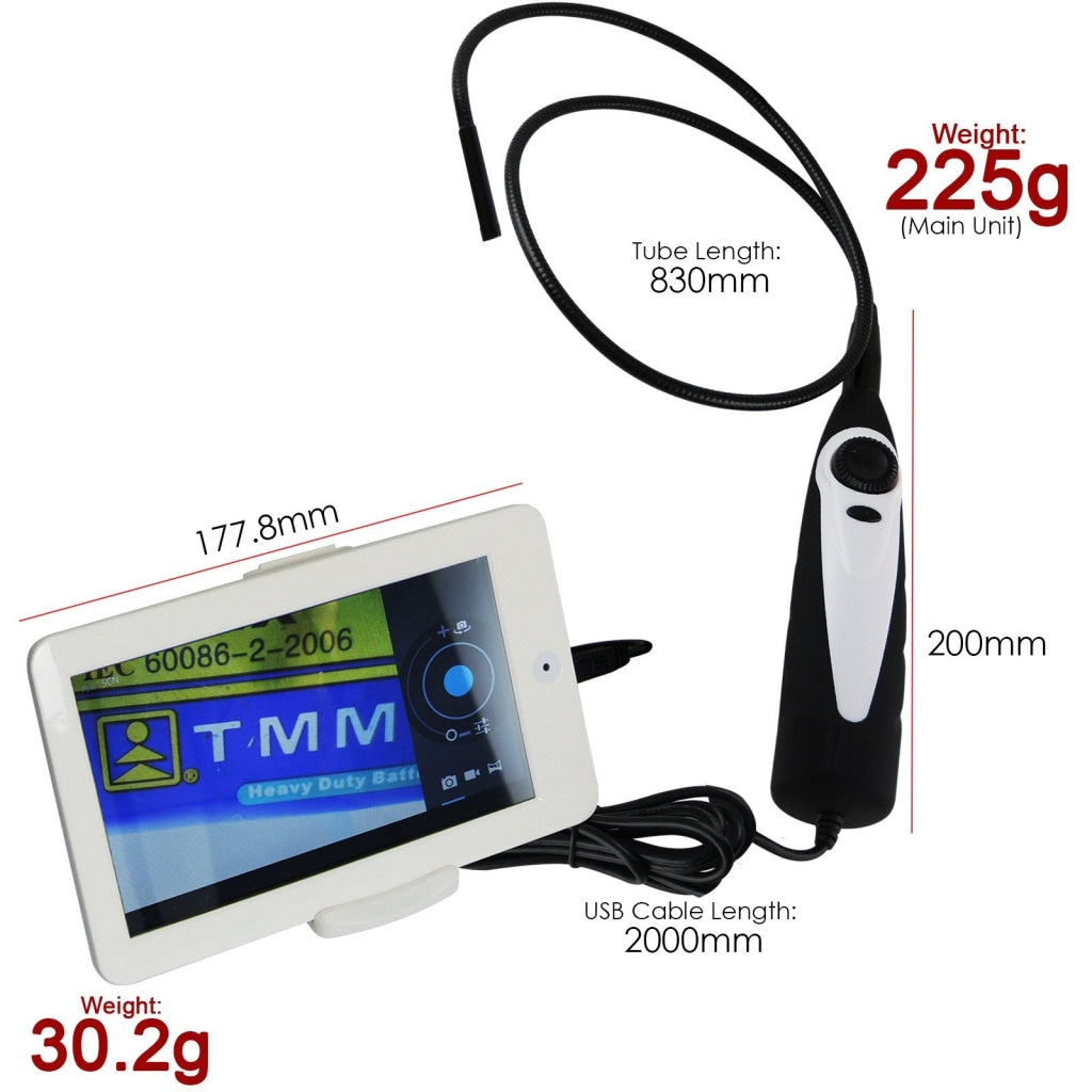 C0599H-5530L1 Industrial Endoscope 3.5 LCD Video Inspection 5.5mm Cam –  Gain Express