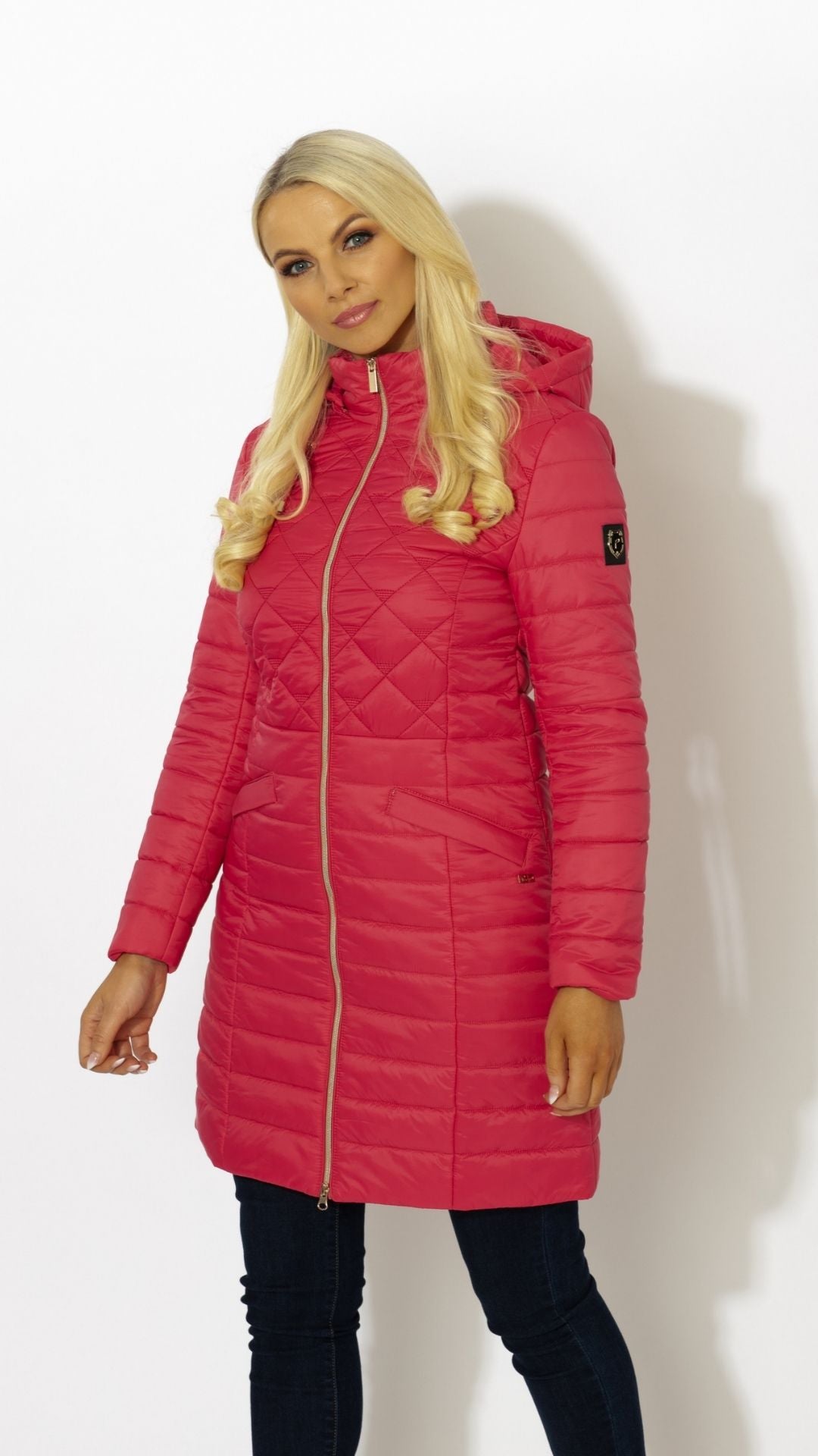 long hooded quilted jacket loungewear coat paco