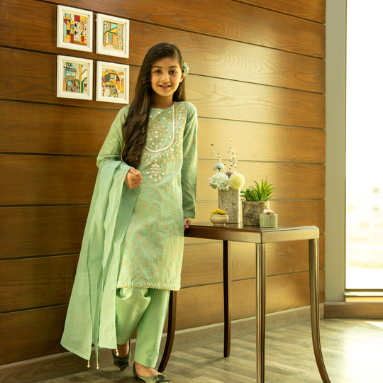 Buy Turquoise Poly Modal Layered Printed Kurta Churidar Suit Set (Kurta,  Inner, Churidar, Dupatta) for INR4196.50 | Biba India