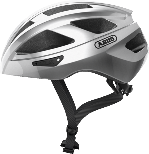 Abus Macator Bicycle Helmet in Gleam Silver
