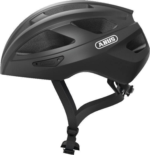 Abus Macator Bicycle helmet in titan grey, view from the side