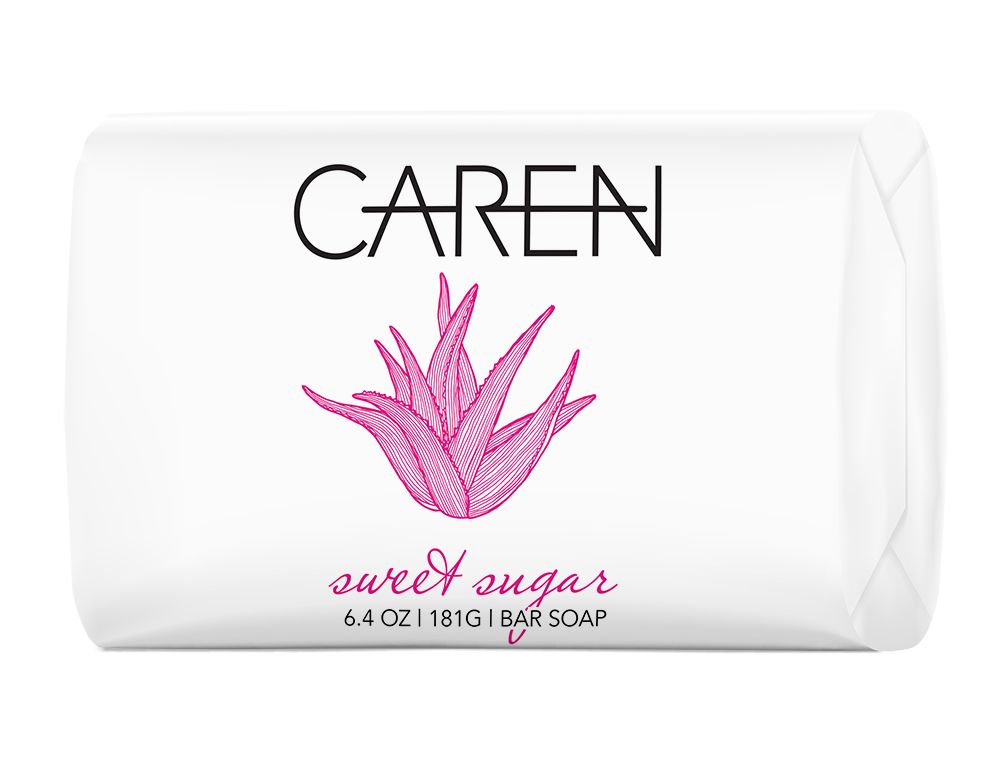 Caren Original Shower Soap Heart Sponge, Red Cocoa - 2.75 oz