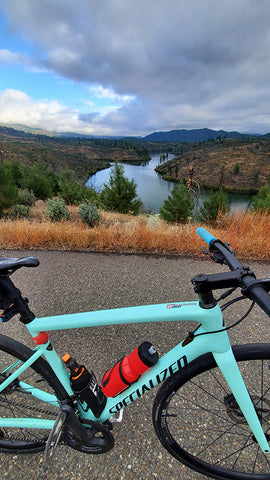 views of the sacramento river from the Keswick Dam Loop Paved bike path trail in redding california