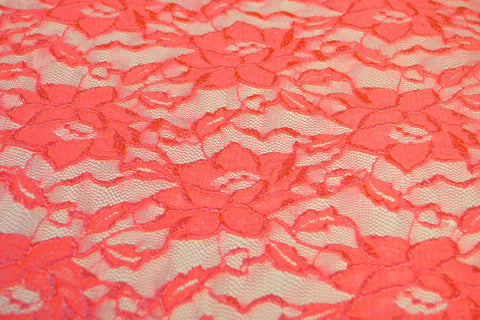 red stretch lace fabric