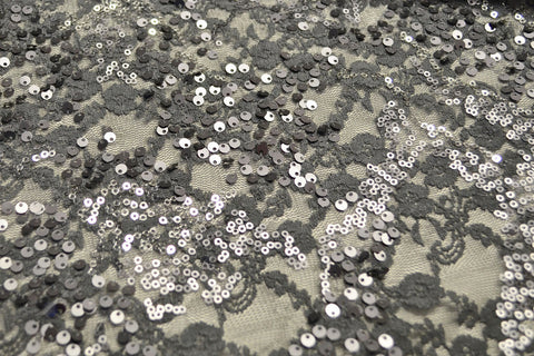 stretch sequin lace fabric