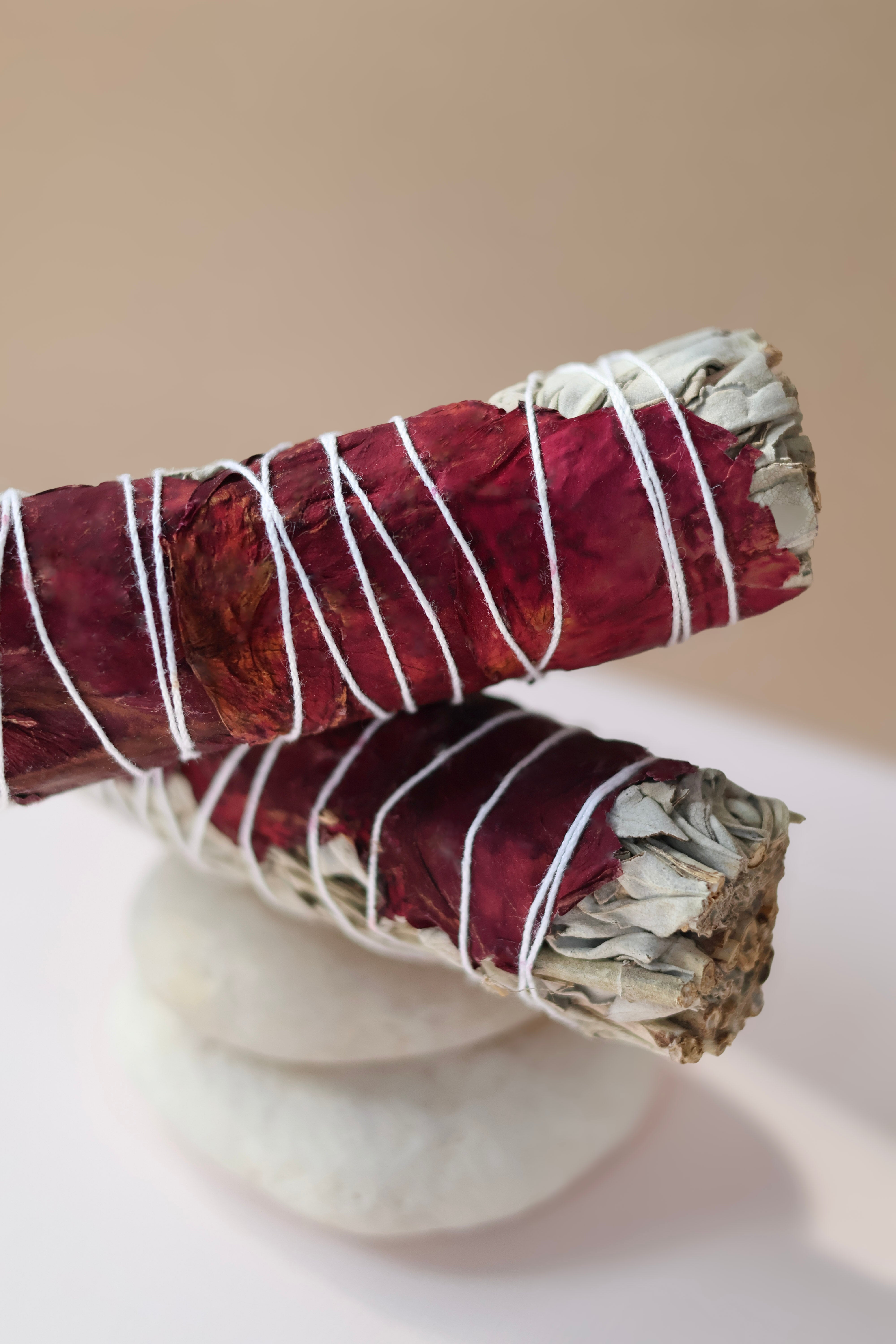 Red Rose Petal Sage 4" Bundle