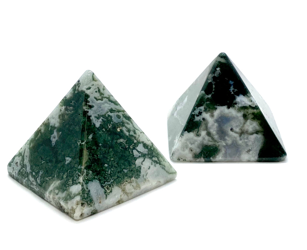 Moss Agate Tumbles – AURA salt cave and wellness