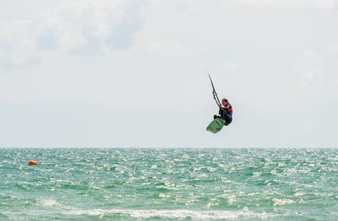 Christine Flying High in the Lancing Kitesurf Club Big Air Competition