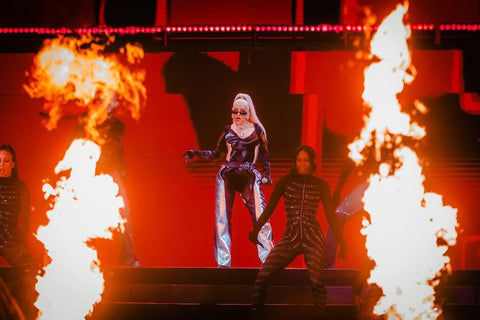 Fuego en el escenario de Cristina Aguilera