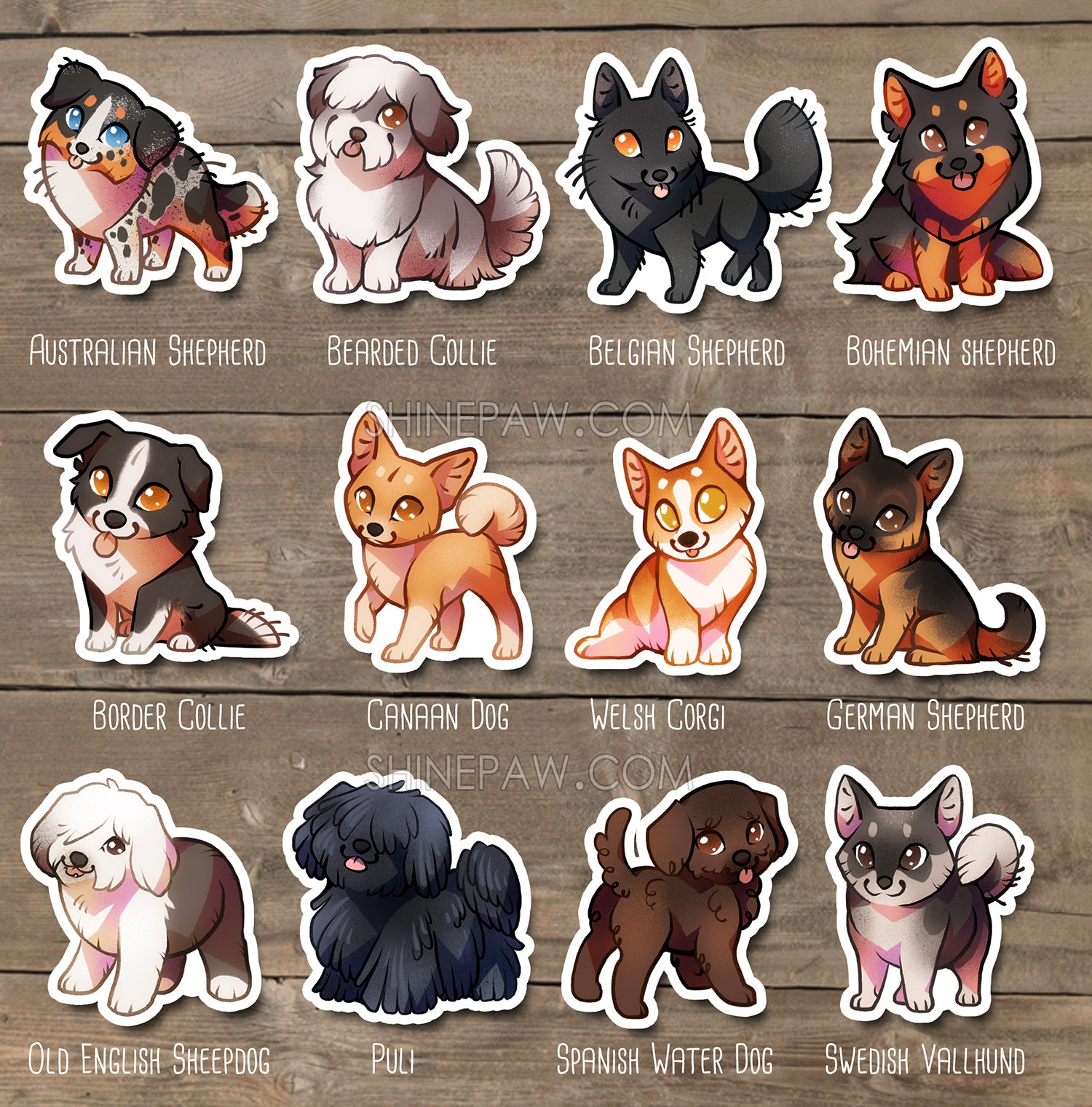 Cute Warrior Cats Sticker set