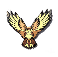 Angular Brown Owl Hard Enamel Pin