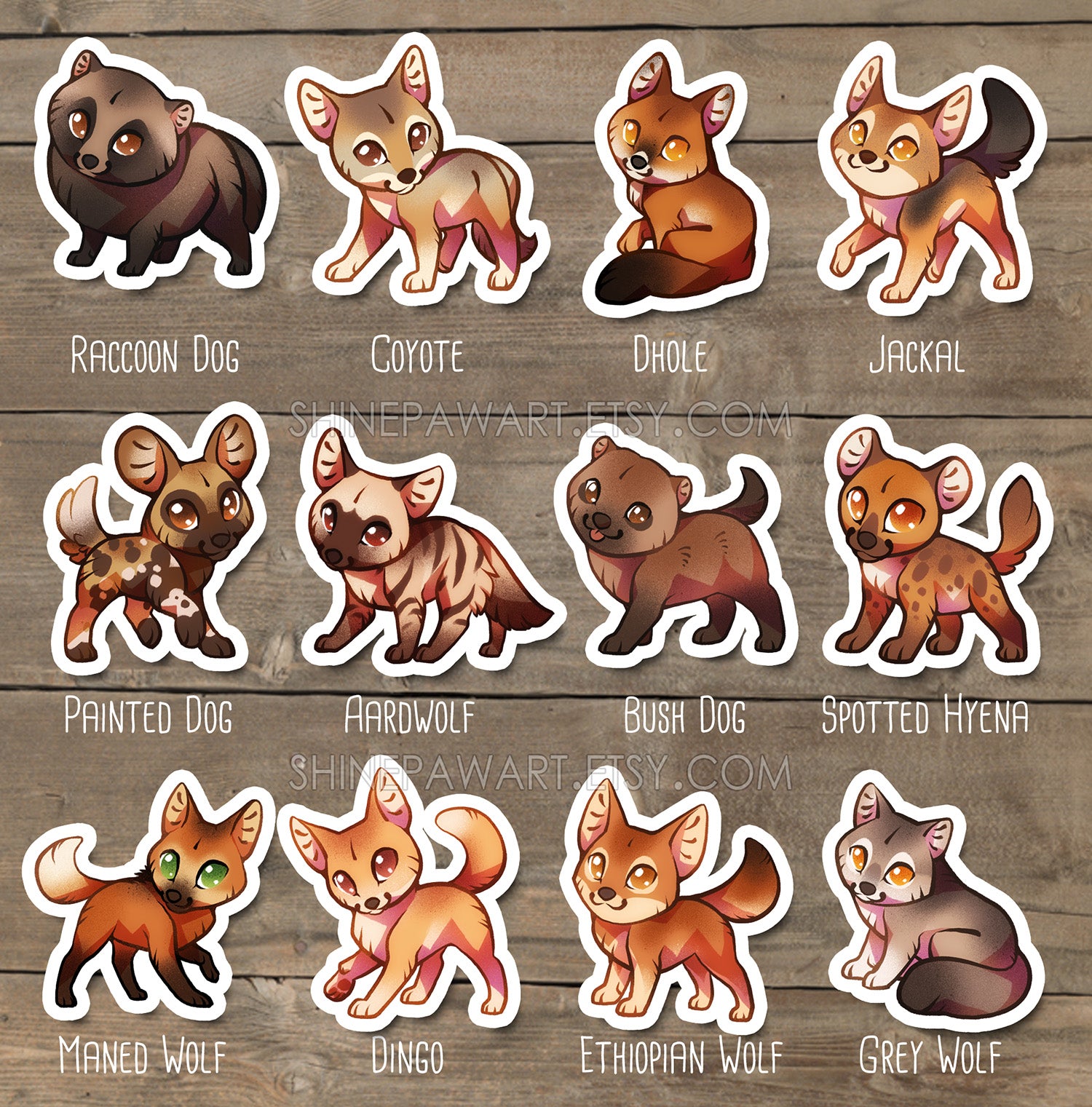 Cute Warrior Cats Sticker set