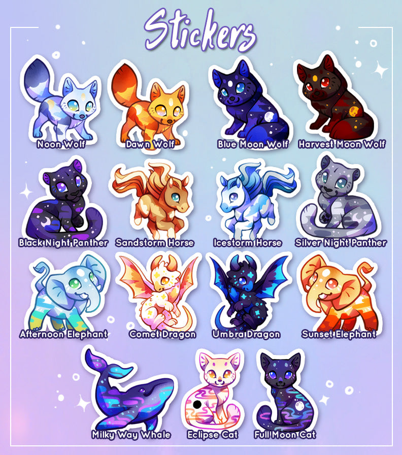 Cute Warrior Cats Sticker set
