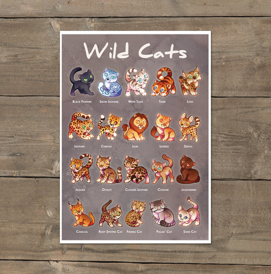 INTO THE WILD Print Aesthetic Cat Illustrationwarriors 